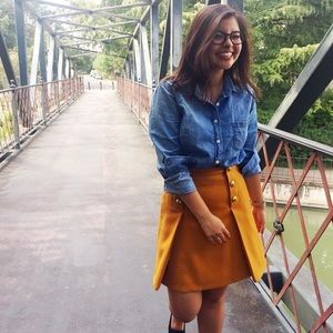 J. Crew golden skirt